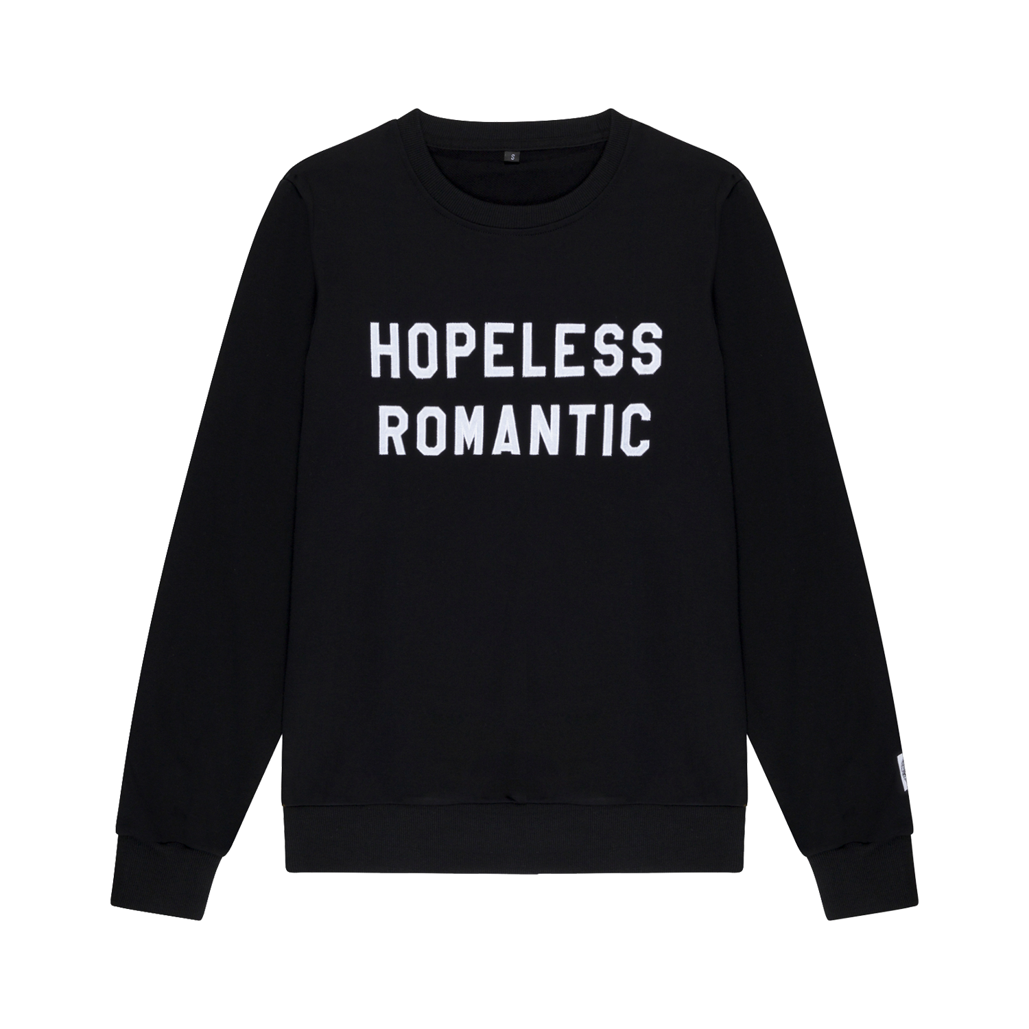 Hopeless Romantic Felt Applique Crewneck