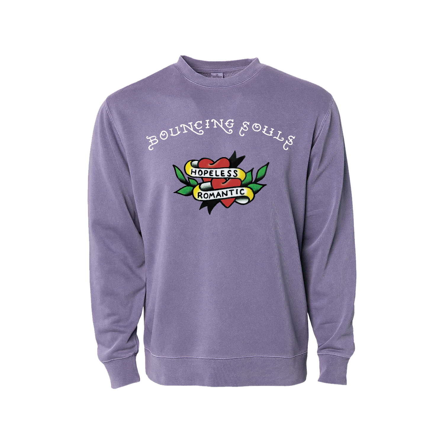 Hopeless Romantic Flash Pigment Purple Crew Neck