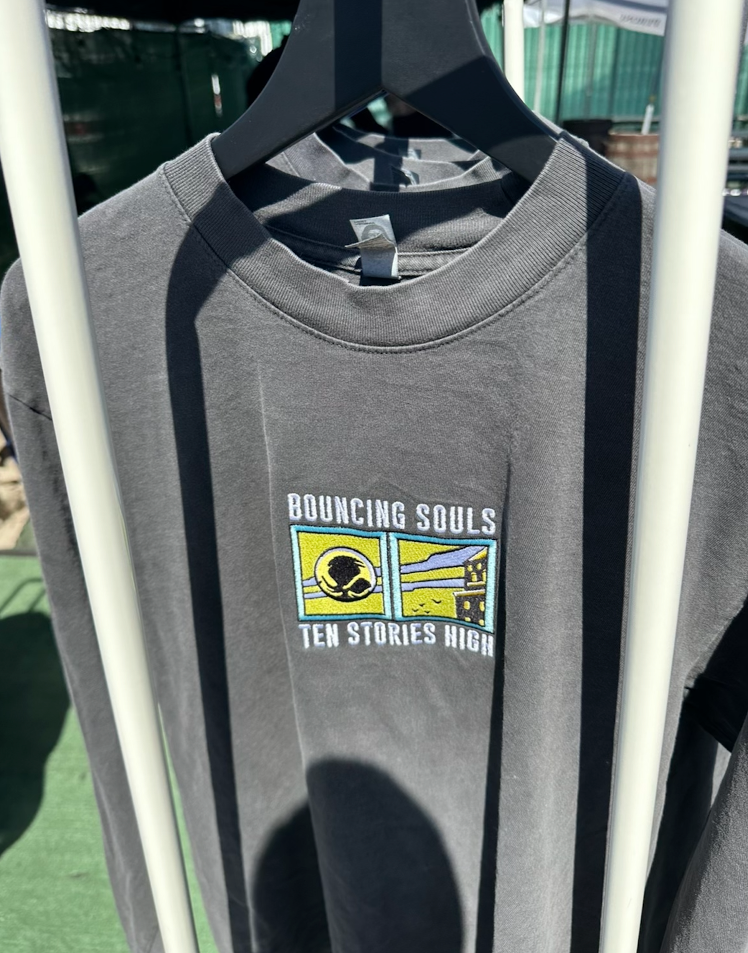 Embroidered Ten Stories High Black Long Sleeve